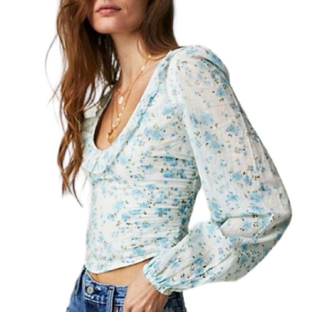 Free People Another Life Printed Top | Size L